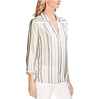 Vince Camuto Womens Rayon Striped Pullover Blouse