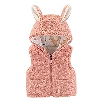 Infant Girls and Boys Fall and Winter Cartoon Animal Pattern Hooded Vest Shaker Sleeveless Jacket with Boys Down