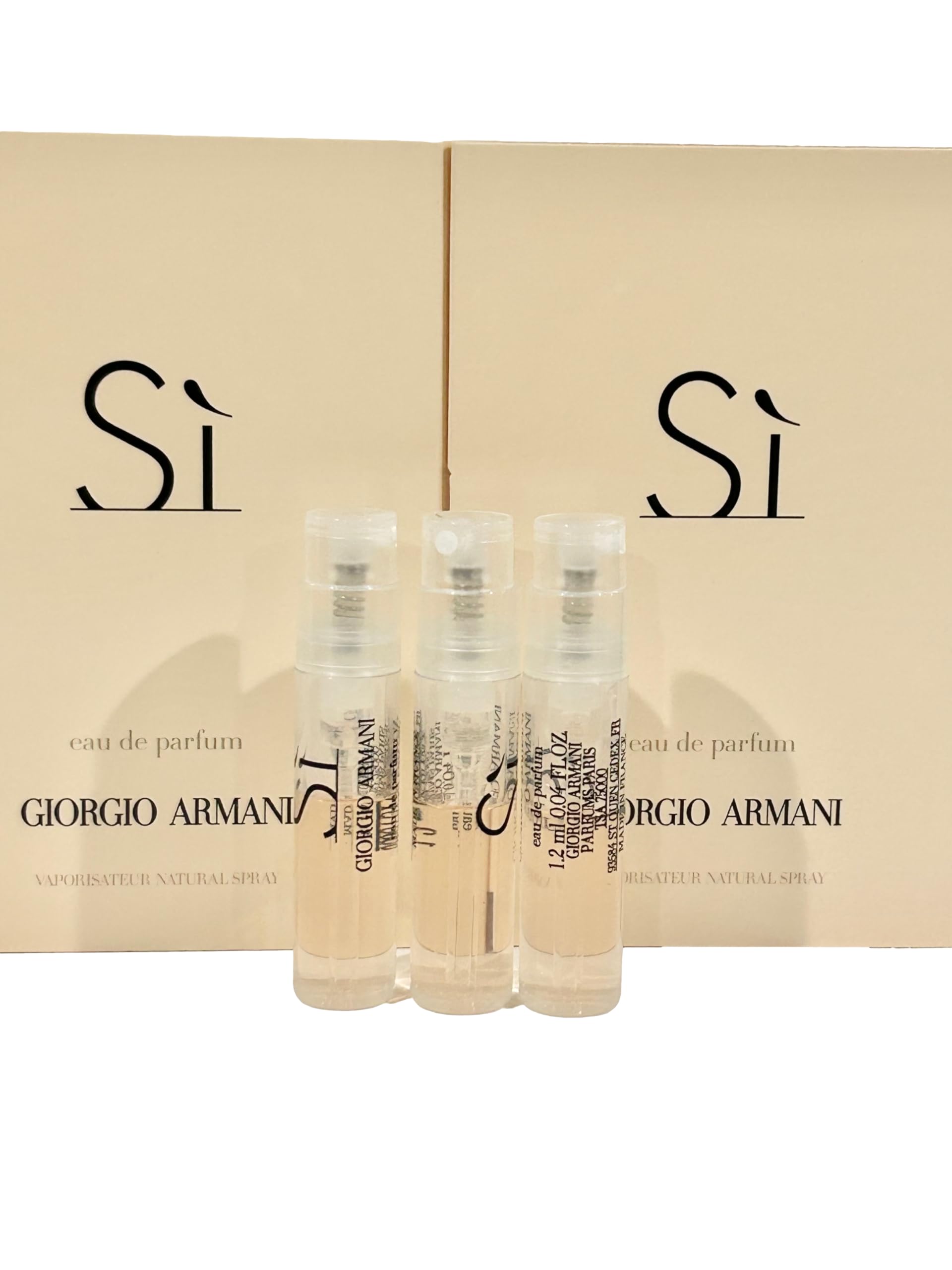 GIORGIO ARMANI Si EDP Sample Perfume Women Spray 1.2 ml / 0.04 oz - set of 3