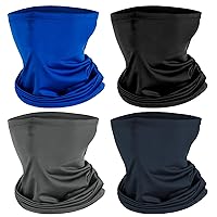 4 Pack Neck Gaiter Face Mask : Balaclava Mask & Bandana Headband for Men Women