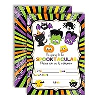 Spooktacular Cute Halloween Characters Themed Party Invitations, 20 5
