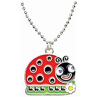 Nature's Friends Child Pendant Necklace with Gift Box, Lady Bug