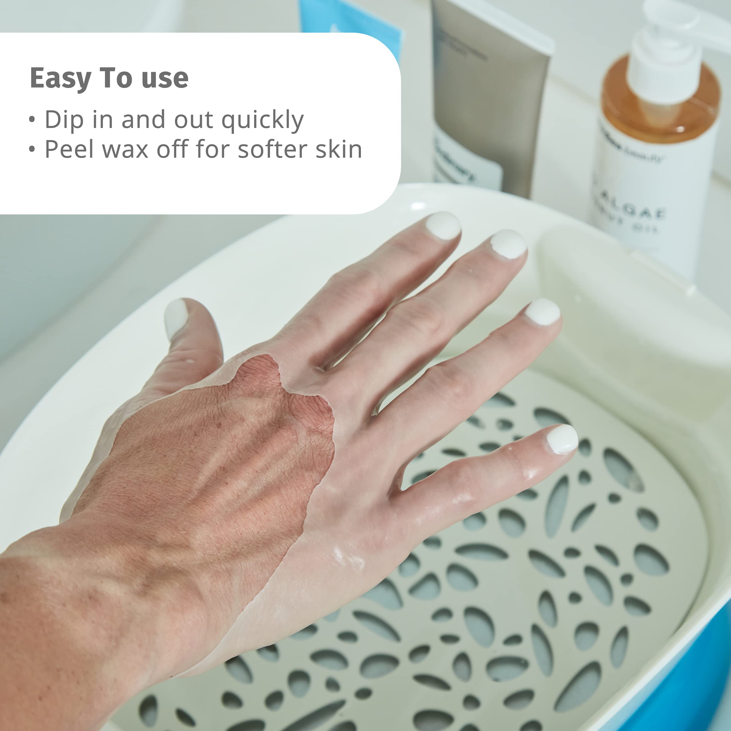 Homedics Paraffin Wax Machine for Hands - Hypoallergenic Hot Wax Hand Therapy Machine to Soothe and Moisturize Hands - Includes 3 Pounds of Wax and 20 Hand Liners