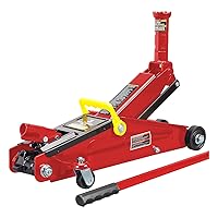 BIG RED T83006 Torin Hydraulic Trolley Service/Floor Jack with Extra Saddle (Fits: SUVs and Extended Height Trucks): 3 Ton (6,000 lb) Capacity, Red