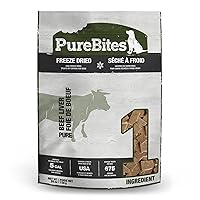 PureBites Beef Freeze Dried Dog Treats, 1 Ingredient, Made in USA, 26oz (Packaging May Vary)