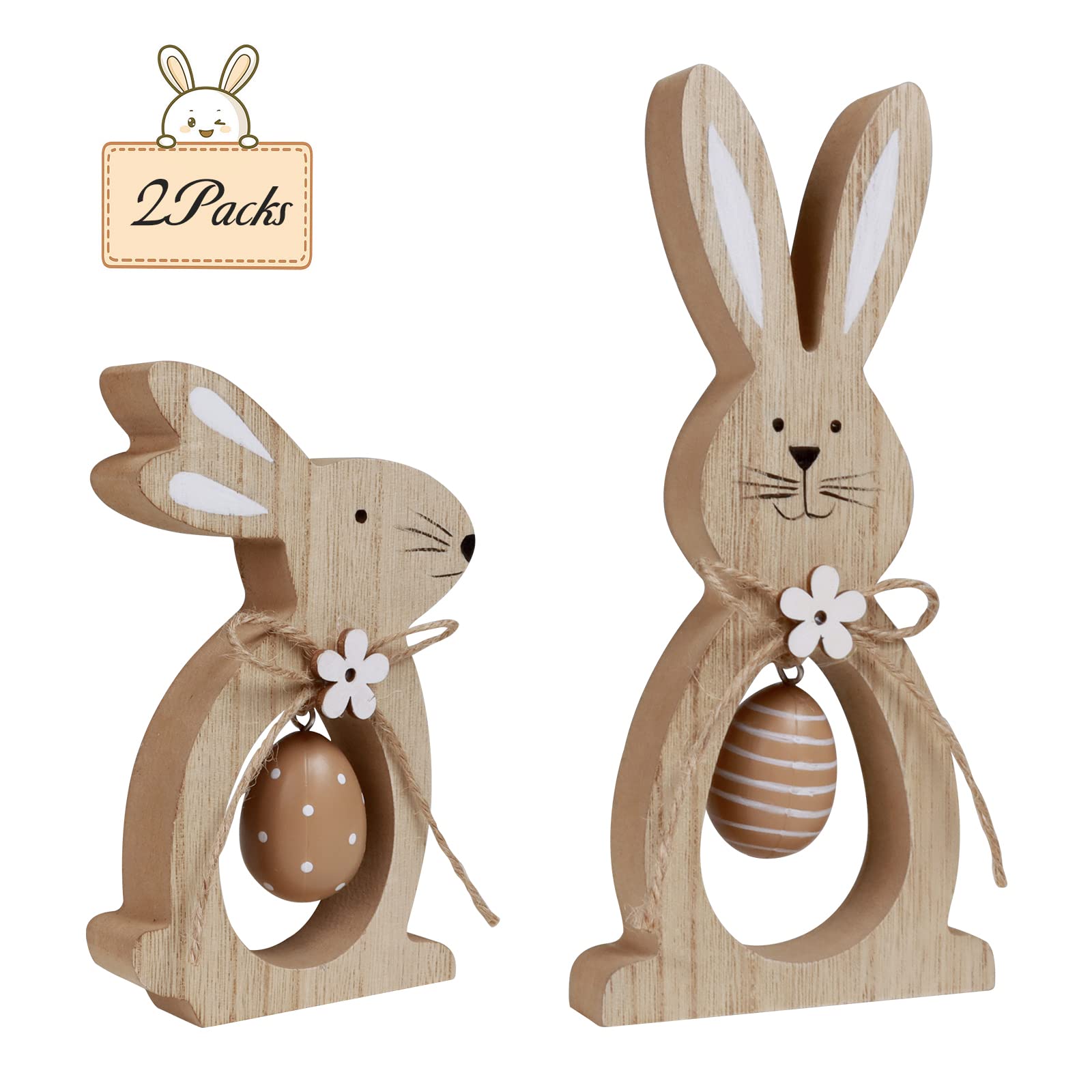 Mua 2Pcs Easter Decorations for the Home Farmhouse Rustic Wooden ...