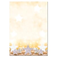 DP029 Christmas Motif Papers, Glitter Stars, 60.8 lbs, 100 Sheets