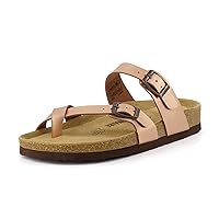 CUSHIONAIRE Women's Luna Cork Footbed Sandal With +Comfort