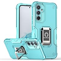 Case for Galaxy A05S,Military Grade TPU+PC [Built-in Kickstand] Dual-Layer Flag Design Heavy Duty Drop Protection Magnetic Stand Phone Case for Samsung Galaxy A05S (Sky Blue)