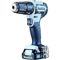 Makita HP333DSAW Cordless Hammer Drill 12 V Max. in White / 2.0 Ah, 1 Battery + Charger in Transport Case