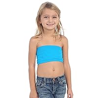 Kurve Girl’s Bandeau Tube Bra – Strapless Cropped Sports Bralette Seamless Crop Top UV Protective Fabric UPF50+ Made in USA