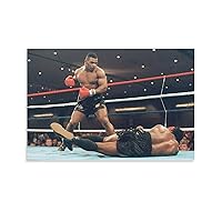 Tyson Knocked Out Trevor Berbick to Become The Heavyweight Champion of The World Poster Decorative Canvas Wall Art Prints for Wall Decor Room Decor Bedroom Decor Gifts Posters 24x36inch(60x90cm) Unf