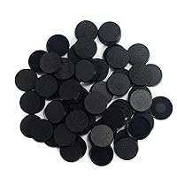 50Pcs Round Textured Plastic Model Bases for Gaming Miniatures or Wargames Table Games (25mm/0.98inch)