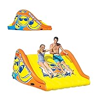 Wow Sports Slide N Smile Slide with 2 Lanes, Giant Floating Water Slide for Adults and Kids