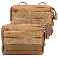 MOLLE Pouches - 2 Pack Tactical Compact Water-Resistant Utility Gadget Gear EDC Pouch