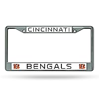 Rico Industries NFL Cincinnati Bengals Standard Chrome License Plate Frame , 6 x 12.25
