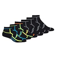 Saucony Men's Multi-pack Bolt Performance Quarter Socks