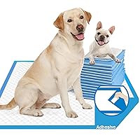 24''x24''-10 Counts Dog Pee Pads,New Improved 4 Corners Fixed Stickers,Thicken Super Absorbent Quick Dry Leak-Proof Disposable Gel Puppy Pads,Unscented Training Pads for Dogs,Cats,House Pets