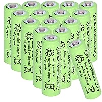 16 Packs1.2V AA 300mAh Solar Lights Batteries Ni-MH Rechargeable Double A Battery for Outdoor Solar Lights, String Lights, Pathway Lights