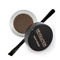 Makeup Revolution Brow Pomade, Waterproof Eyebrow Pomade, Long Lasting With Extreme Hold, Smudge-Proof, Vegan & Cruelty Free, Dark, 2.5g