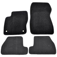 Floor Mats Compatible with 2011-2015 Ford Focus, Nylon Black Front Rear Carpet by IKON MOTORSPORTS, 2012 2013 2014