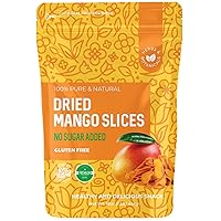 Dried Mango No Sugar Added, 16 oz. Dried Mangoes, Unsweetened Dried Mango Slices, Mango Dried No Sugar, All-Natural Dried Mangos, Dried Unsweetened Mango, Dry Mango from AFRICA. Non-GMO, 1 Pound.