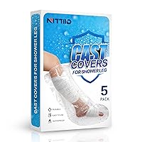 Waterproof Cast Covers for Shower Leg - Watertight Seal - Adult & Kids - Reusable 5-Pack Leg Cast Covers for Shower Adult