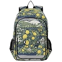 ALAZA Lemon and Landscape Backpack Bookbag Laptop Notebook Bag Casual Travel Daypack for Women Men Fits15.6 Laptop