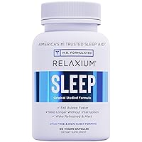 Relaxium Sleep Aid (New and Improved), Dietary Supplement, Non-Habit Forming, Supports Longer and Better Sleep, 60 Capsules, 30-Day Supply