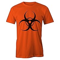 Biohazard Warning Sign Medecine Science T-Shirt for Mens & Womens (Orange)
