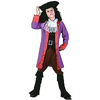 CC996 Pirate Hook Costume, Medium, Approx Age 5 - 7 Years, Pirate Hook (M)