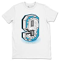 9s Powder Blue Design Printed Number Statue Sneaker Matching T-Shirt