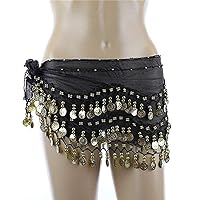 Hip Scarf Belly Dance Costume Coin Waist Chain Hip Skirt Ballroom Dance Costume Accessories Cost-Effective and Durable Convenient and Nice