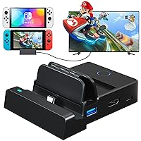 Feirsh Docking Station for Nintendo Switch, Foldable Switch Dock Nintendo Switch TV Dock with 4K HDMI Output, Replacement for Official Nintendo Switch Dock