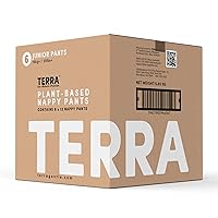 Terra Size 6 Training Pants– 85% Plant Based Pull-Up Style Diapers, Ultra-Soft & Chemical-Free for Sensitive Skin, Perfect Overnight Diapers, for Toddlers 35+ Pounds, 12 Count (Pack of 8)