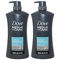 Men Body Wash Clean Comfort 1 Liter (33.8 Oz) - Pack of 2