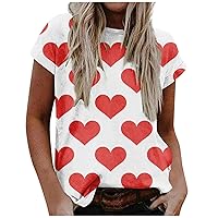 Womens Long Sleeve T Shirts Couples Gift Crewneck Short Sleeve Tops ComfortSoft Party Oversized Shirts for Women