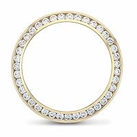 Ewatchparts 36MM 3CT CHANNEL SET DIAMOND BEZEL 14KY COMPATIBLE WITH ROLEX DATEJUST, PRESIDENT WATCH