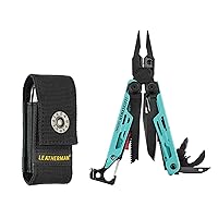 LEATHERMAN, Signal, 19-in-1 Multi-tool for Outdoors, Camping, Hiking, Fishing, Survival, Durable & Lightweight EDC, Made in the USA, Aqua/Black