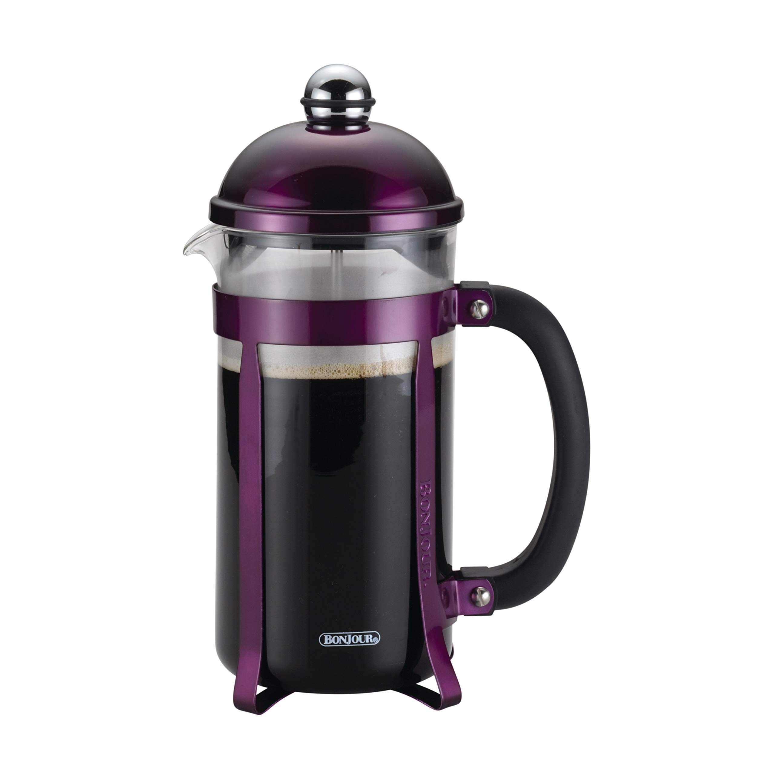 BonJour Maximus French Press Coffee Maker, 8 Cup, Purple