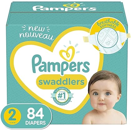 Pampers Swaddlers Diapers, Size 2, 84 Count