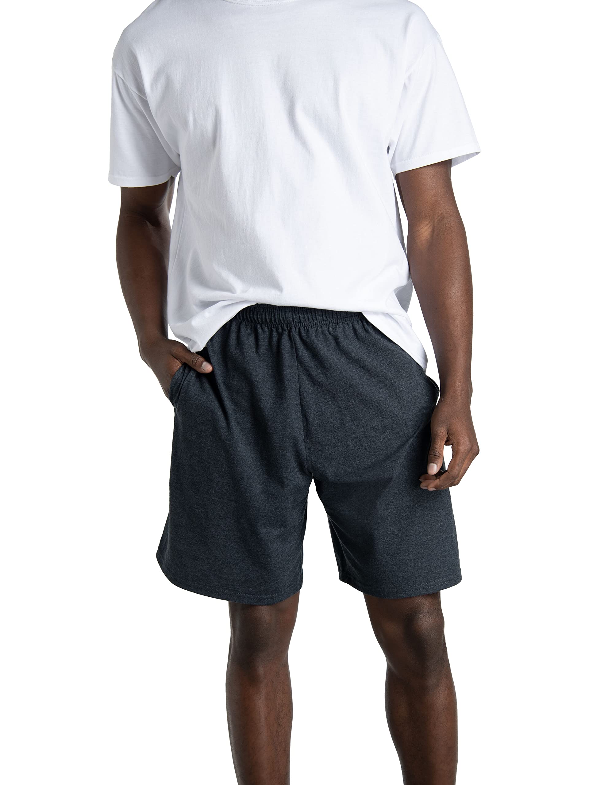 Fruit of the Loom Men's Eversoft Cotton Shorts with Pockets (S-4XL)