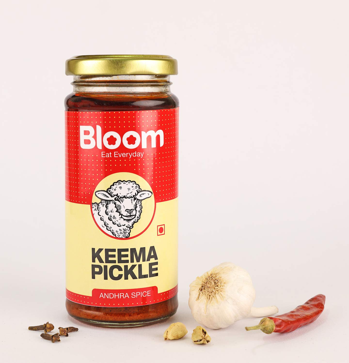 Bloom Foods (Hyderabad) Andhra Keema Pickle, Authentic Indian Homemade Non-Vegetarian Keema Pickle, No preservatives (Pack of 2, Each Pack of 230 G...