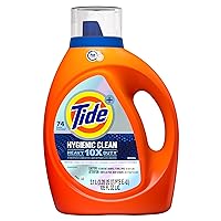 Tide Hygienic Clean Heavy 10x Duty Liquid Laundry Detergent, HE Compatible, Original Scent, 105 fl oz, 74 loads