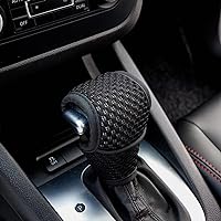 Car Gear Shift Knob Cover, Automotive Automatic/Manual Stick Gear Shifter Knobs Cover, Shifting Handle Protector, Vehicle Interior Decoration Accessories Universal for Car, SUV, Truck (Black)