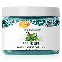 SPA REDI – Exfoliating Scrub Pumice Gel, Mint and Eucalyptus, 16 oz - Manicure, Pedicure and Body Exfoliator Infused with Hyaluronic Acid, Amino Acids, Panthenol and Comfrey Extract