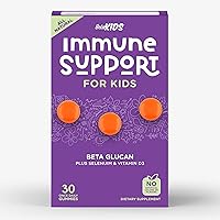 Immune Support Gummies for Kids – with Beta Glucan, Selenium, and Vitamin D3 – All Natural, Non-GMO – Kids Chewable Vitamin (30 ct)