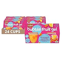 Del Monte Bubble Fruit Pineapple Gel Tropical Fruit Cup Snacks, 4.5 Ounce - 4 Count (Pack of 6)