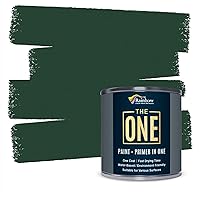 THE ONE Paint & Primer: Most Durable All-in-One Furniture Paint, Cabinet Paint, Front Door Paint, Wall Paint, Bathroom, Kitchen - Fast Drying Craft Paint Interior/Exterior (Green, Gloss, 8.5oz)