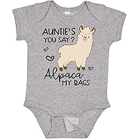 inktastic Auntie's You Say Alpaca My Bags Baby Bodysuit